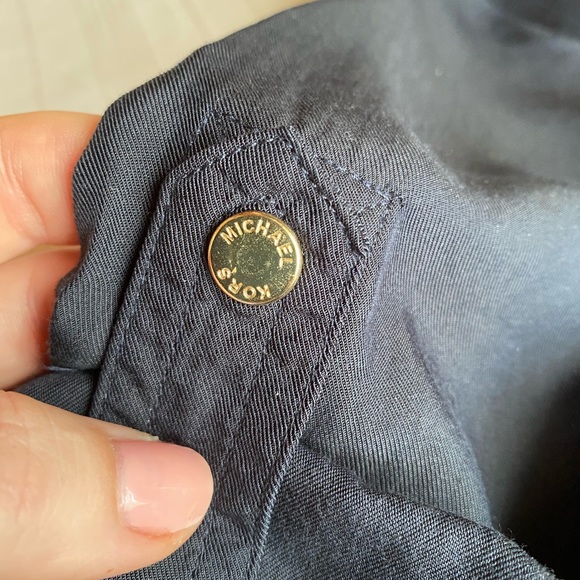Navy Michael Kors Day Dress with Gold Buttons - Picture 5 of 8